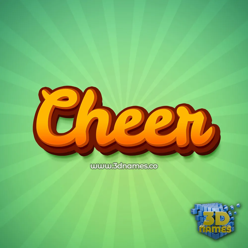 cheer in Green Rays style - 3D name wallpaper