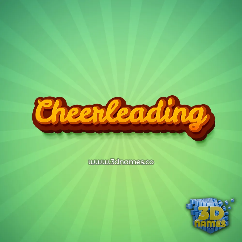 cheerleading in Green Rays style - 3D name wallpaper