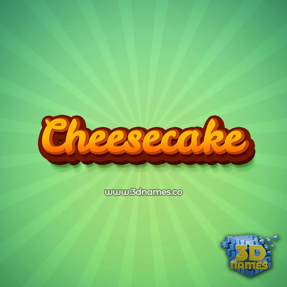 cheesecake in Green Rays style - 3D name wallpaper