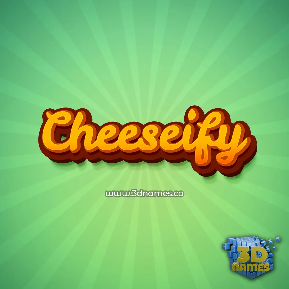 cheeseify in Green Rays style - 3D name wallpaper