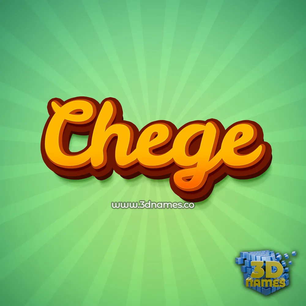 chege in Green Rays style - 3D name wallpaper
