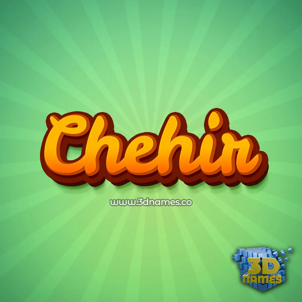 chehir in Green Rays style - 3D name wallpaper