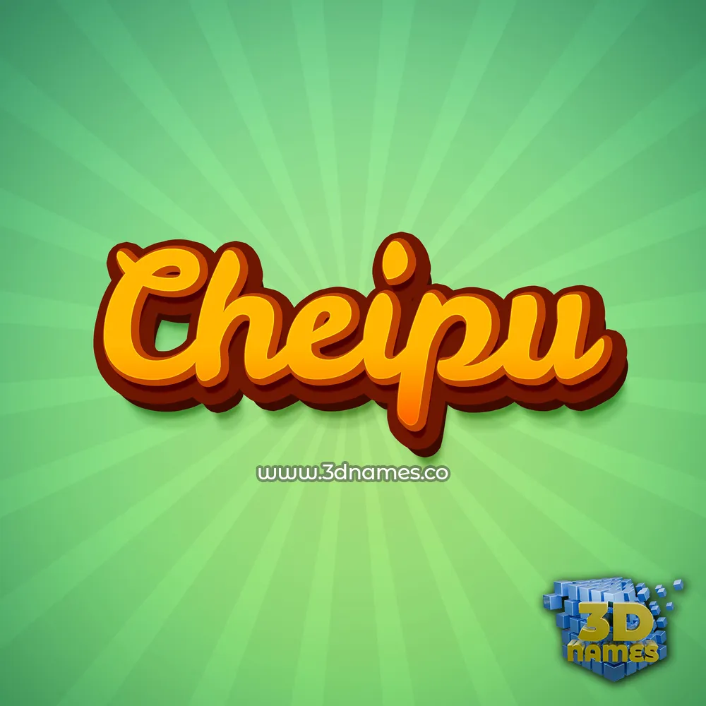 cheipu in Green Rays style - 3D name wallpaper