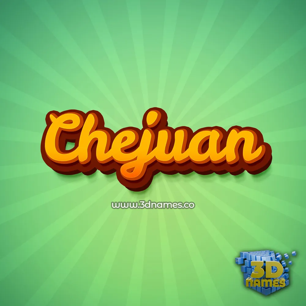 chejuan in Green Rays style - 3D name wallpaper