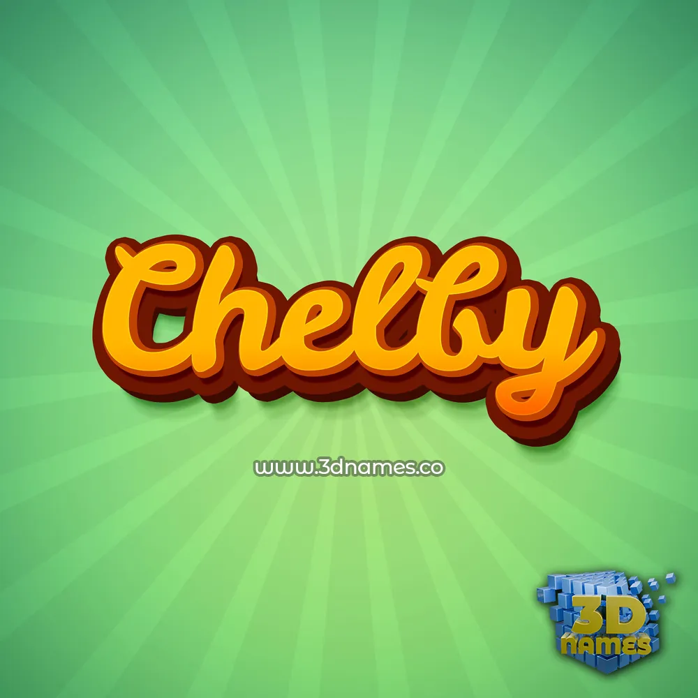 chelby in Green Rays style - 3D name wallpaper