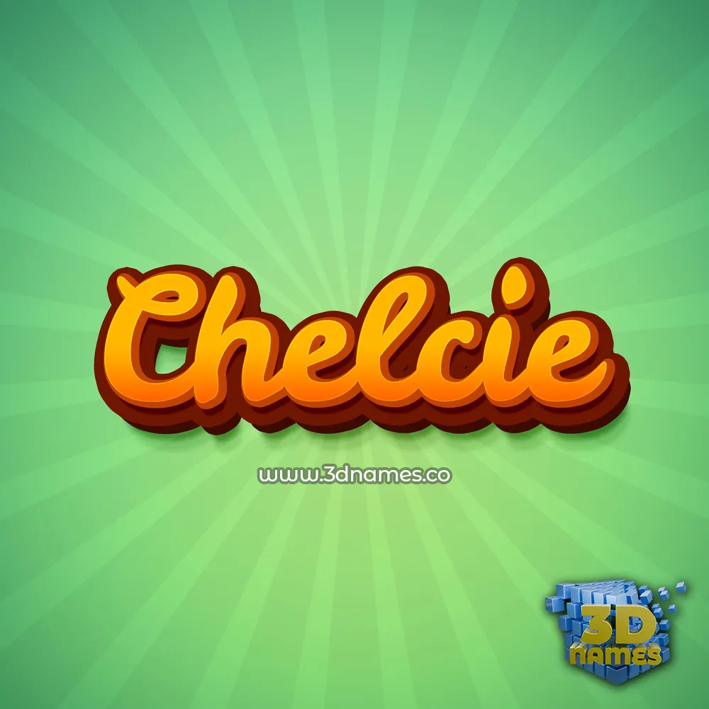 chelcie in Green Rays style - 3D name wallpaper