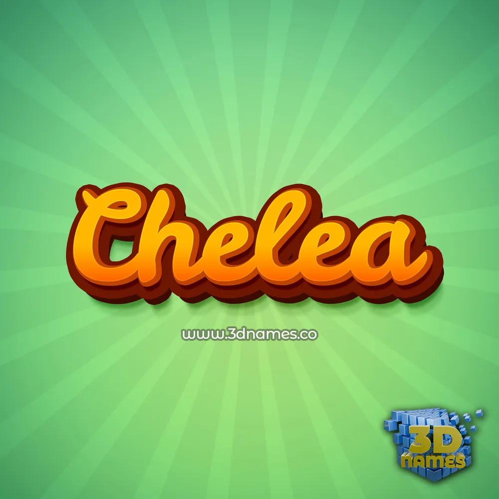 chelea in Green Rays style - 3D name wallpaper