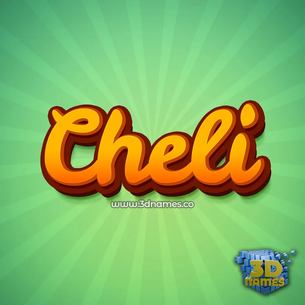 cheli in Green Rays style - 3D name wallpaper