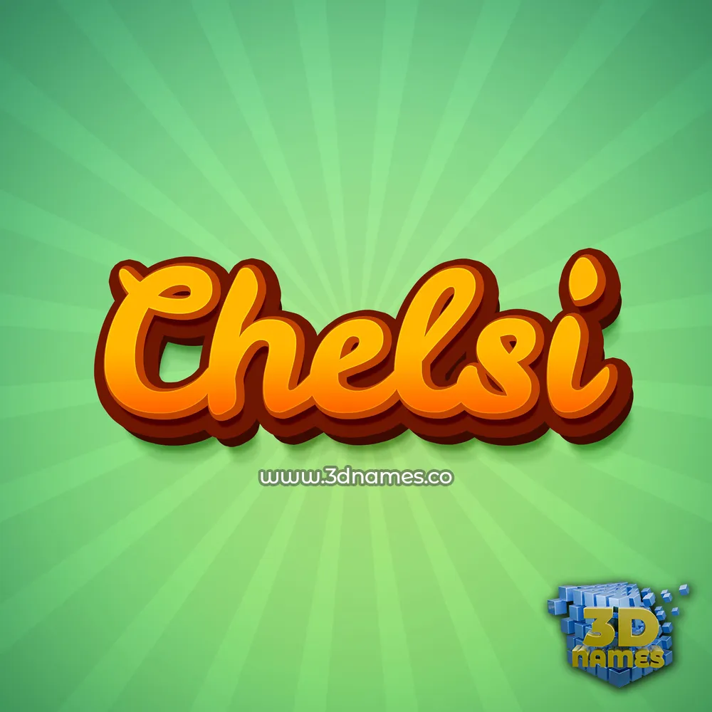 chelsi in Green Rays style - 3D name wallpaper
