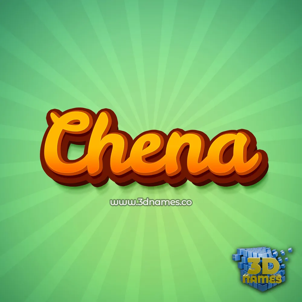 chena in Green Rays style - 3D name wallpaper