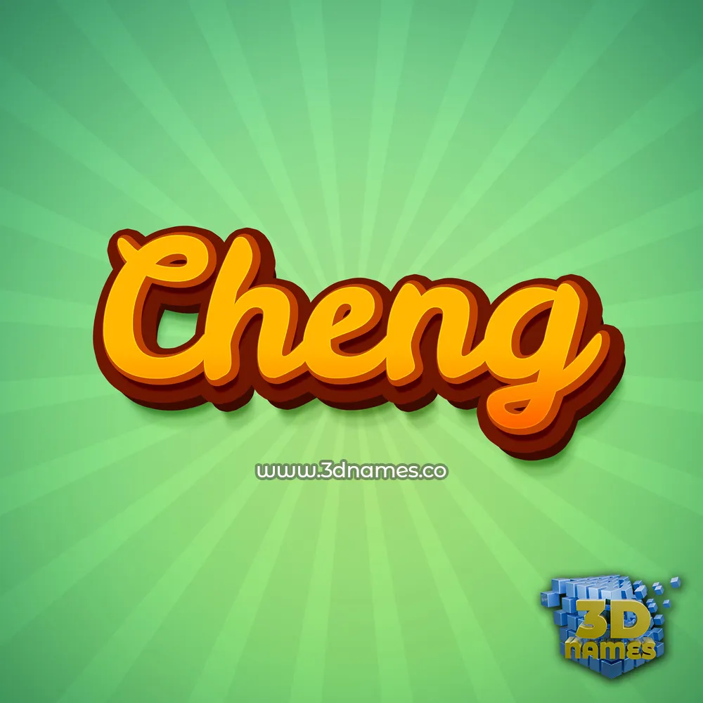 cheng in Green Rays style - 3D name wallpaper