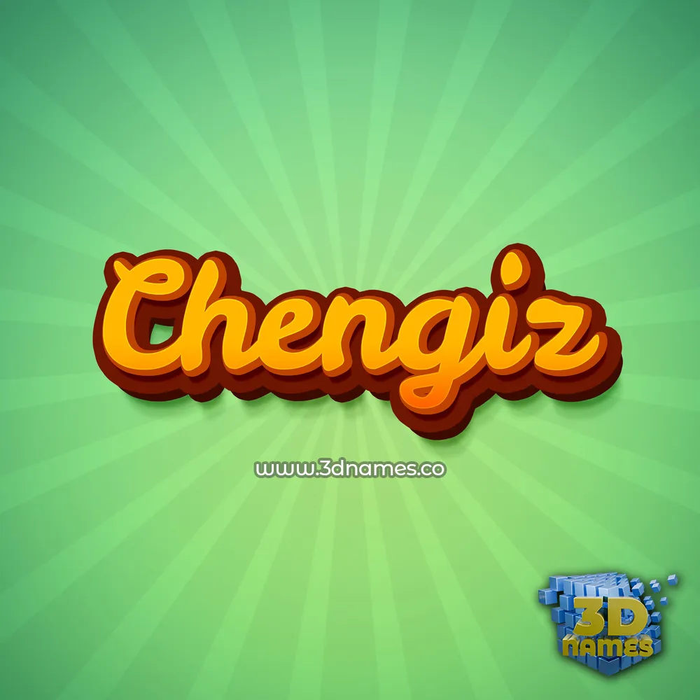 chengiz in Green Rays style - 3D name wallpaper