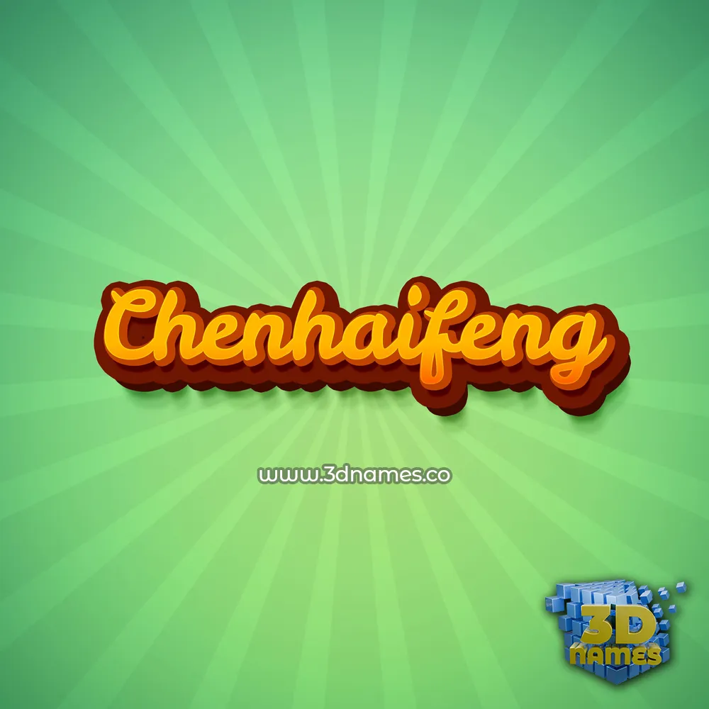 chenhaifeng in Green Rays style - 3D name wallpaper