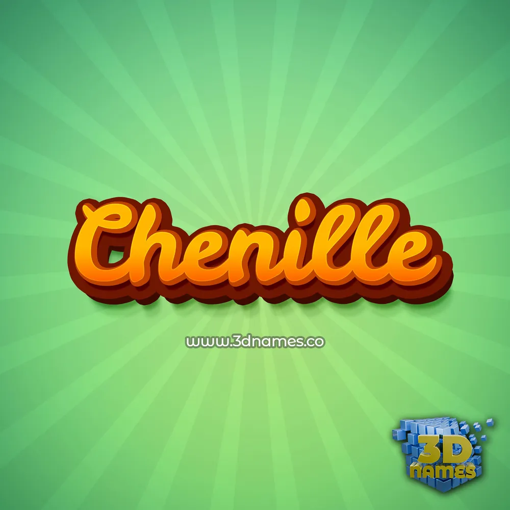 chenille in Green Rays style - 3D name wallpaper