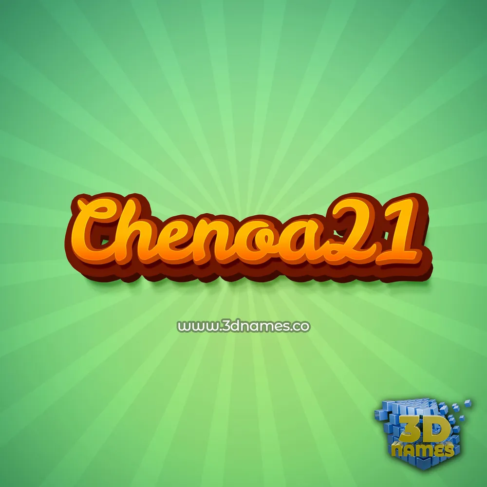 chenoa21 in Green Rays style - 3D name wallpaper