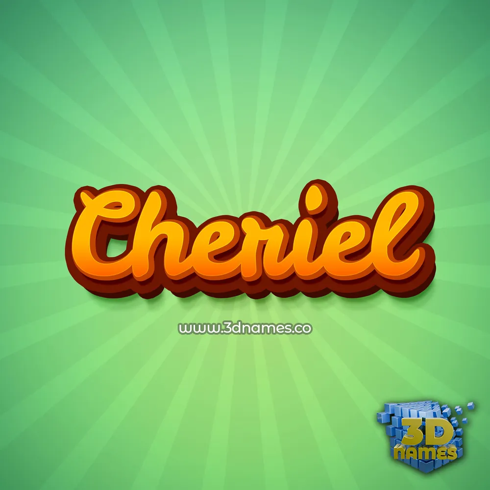cheriel in Green Rays style - 3D name wallpaper