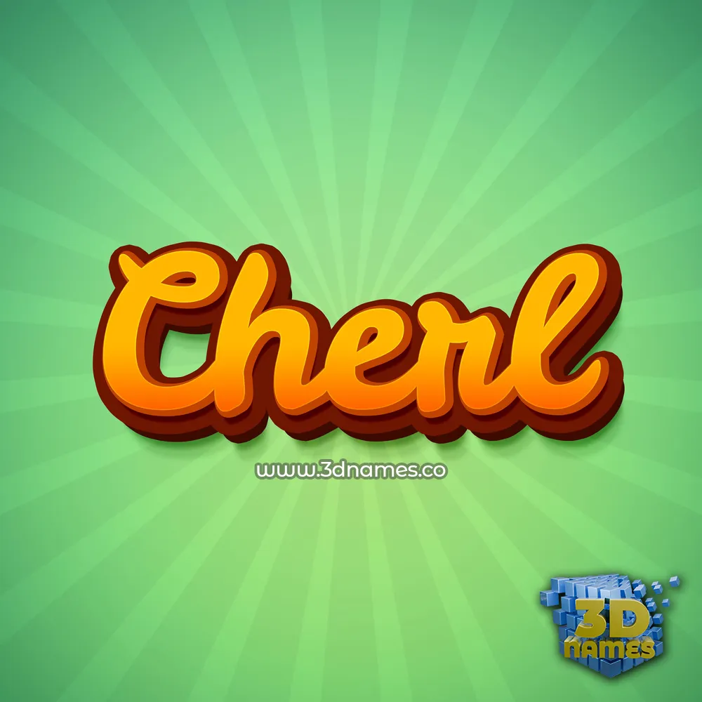 cherl in Green Rays style - 3D name wallpaper