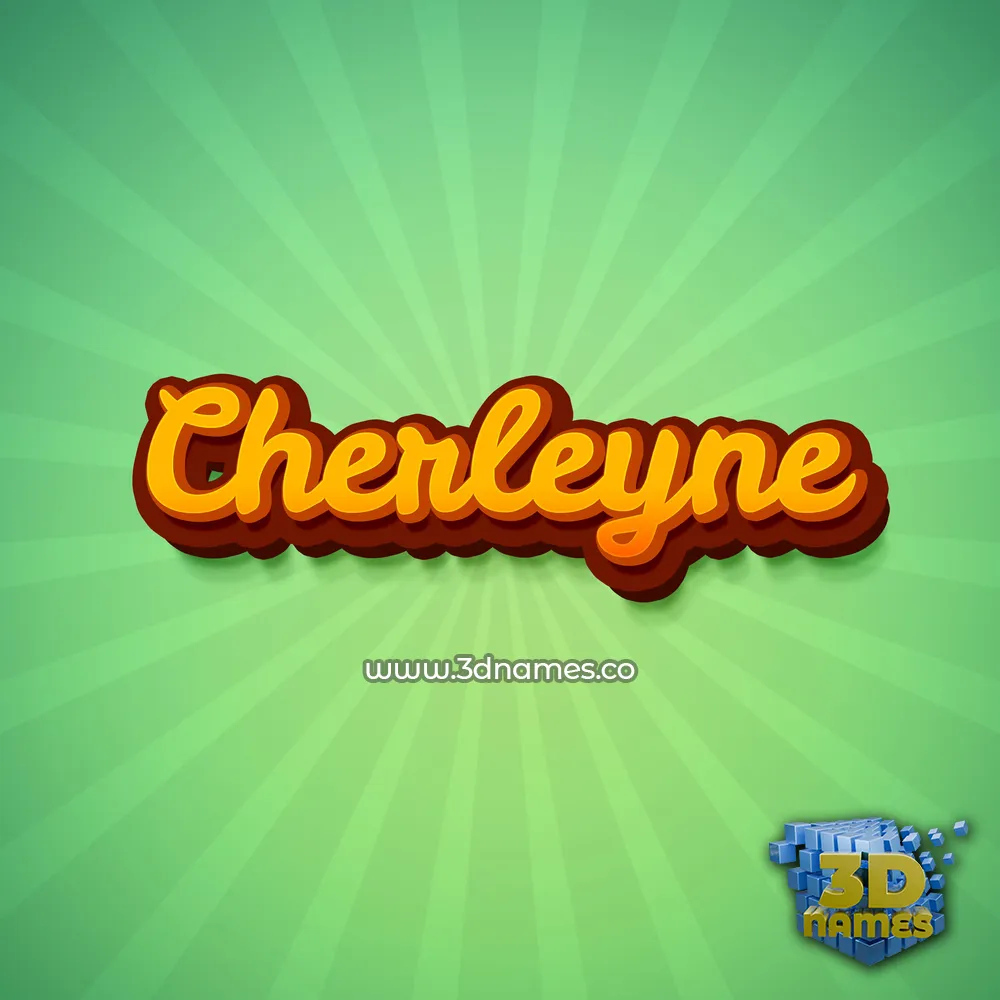 cherleyne in Green Rays style - 3D name wallpaper