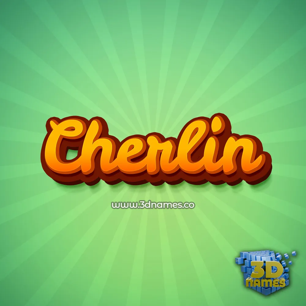 cherlin in Green Rays style - 3D name wallpaper
