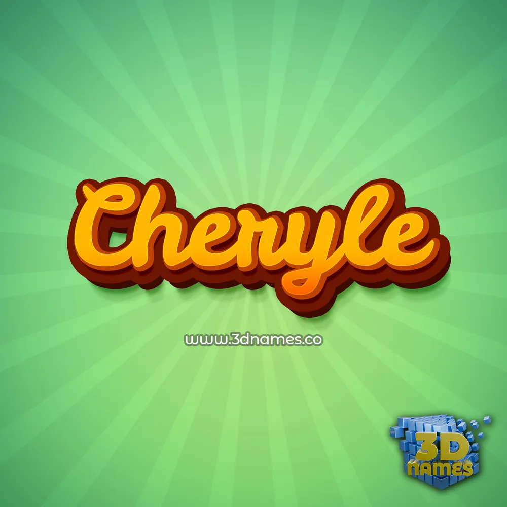 cheryle in Green Rays style - 3D name wallpaper