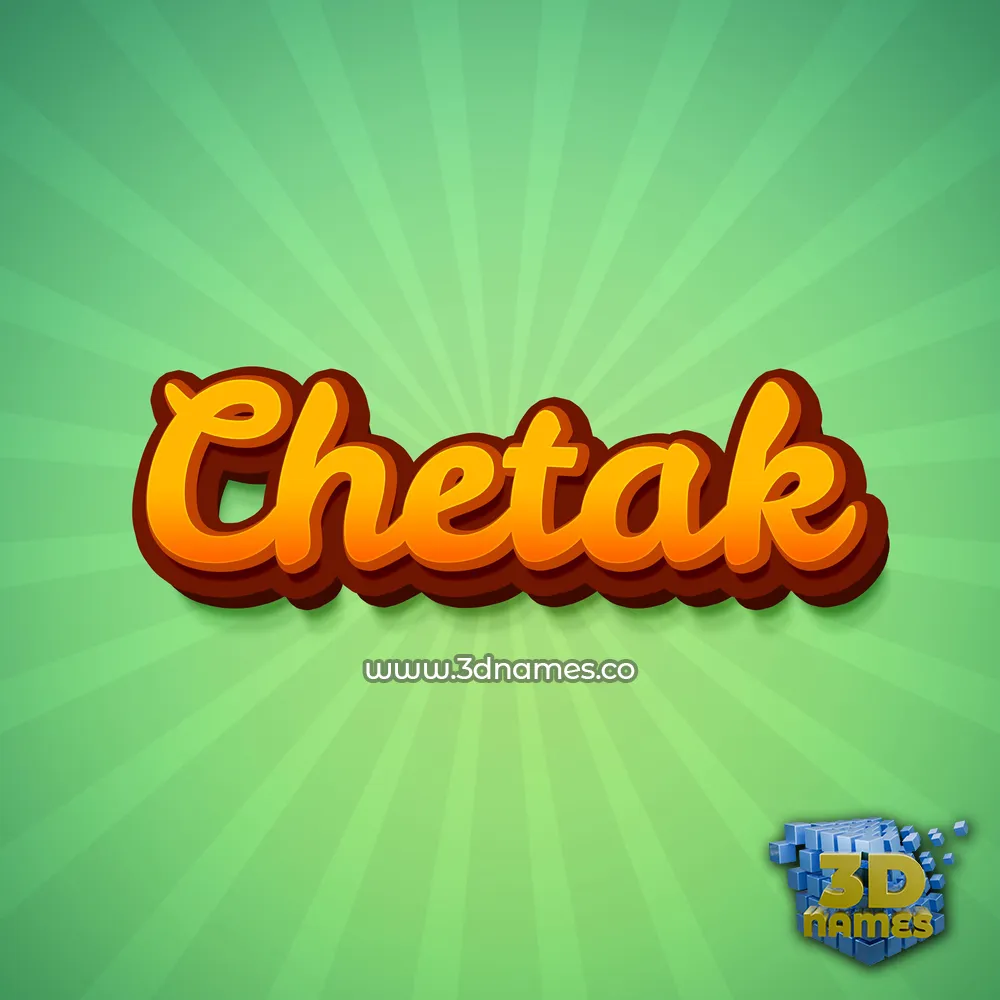 chetak in Green Rays style - 3D name wallpaper