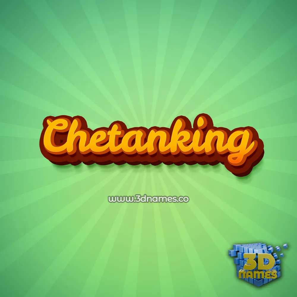 chetanking in Green Rays style - 3D name wallpaper