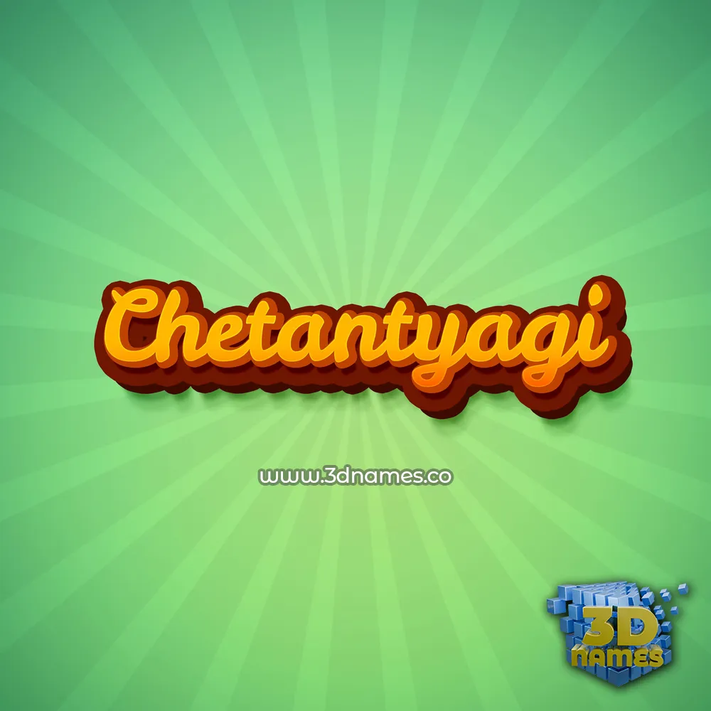 chetantyagi in Green Rays style - 3D name wallpaper