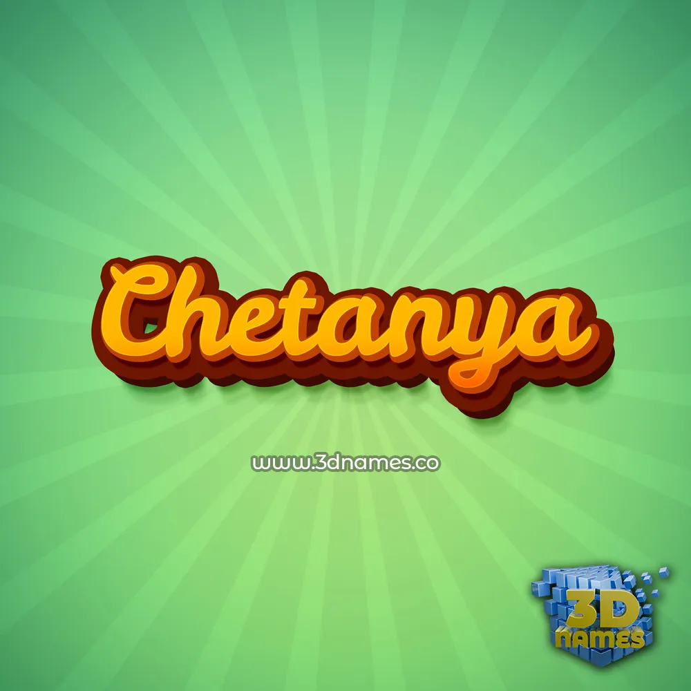 chetanya in Green Rays style - 3D name wallpaper