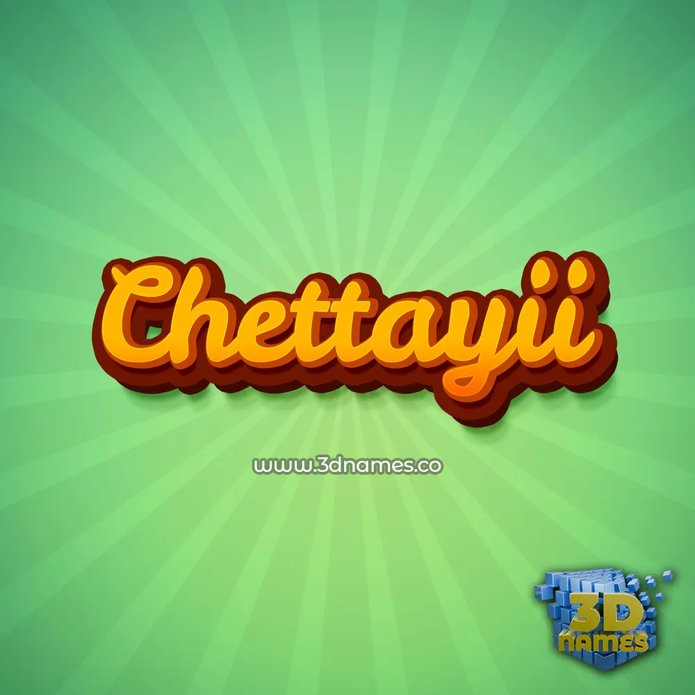chettayii in Green Rays style - 3D name wallpaper