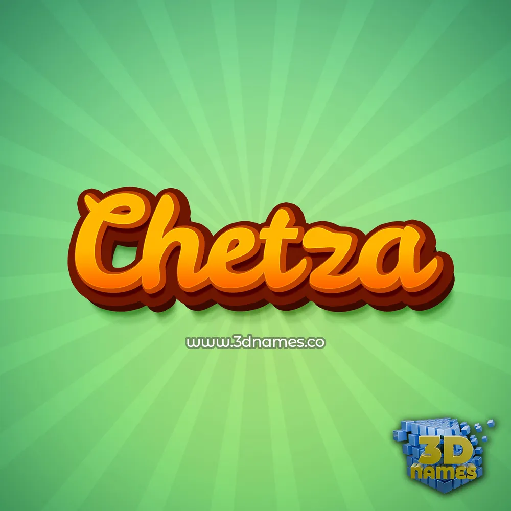 chetza in Green Rays style - 3D name wallpaper
