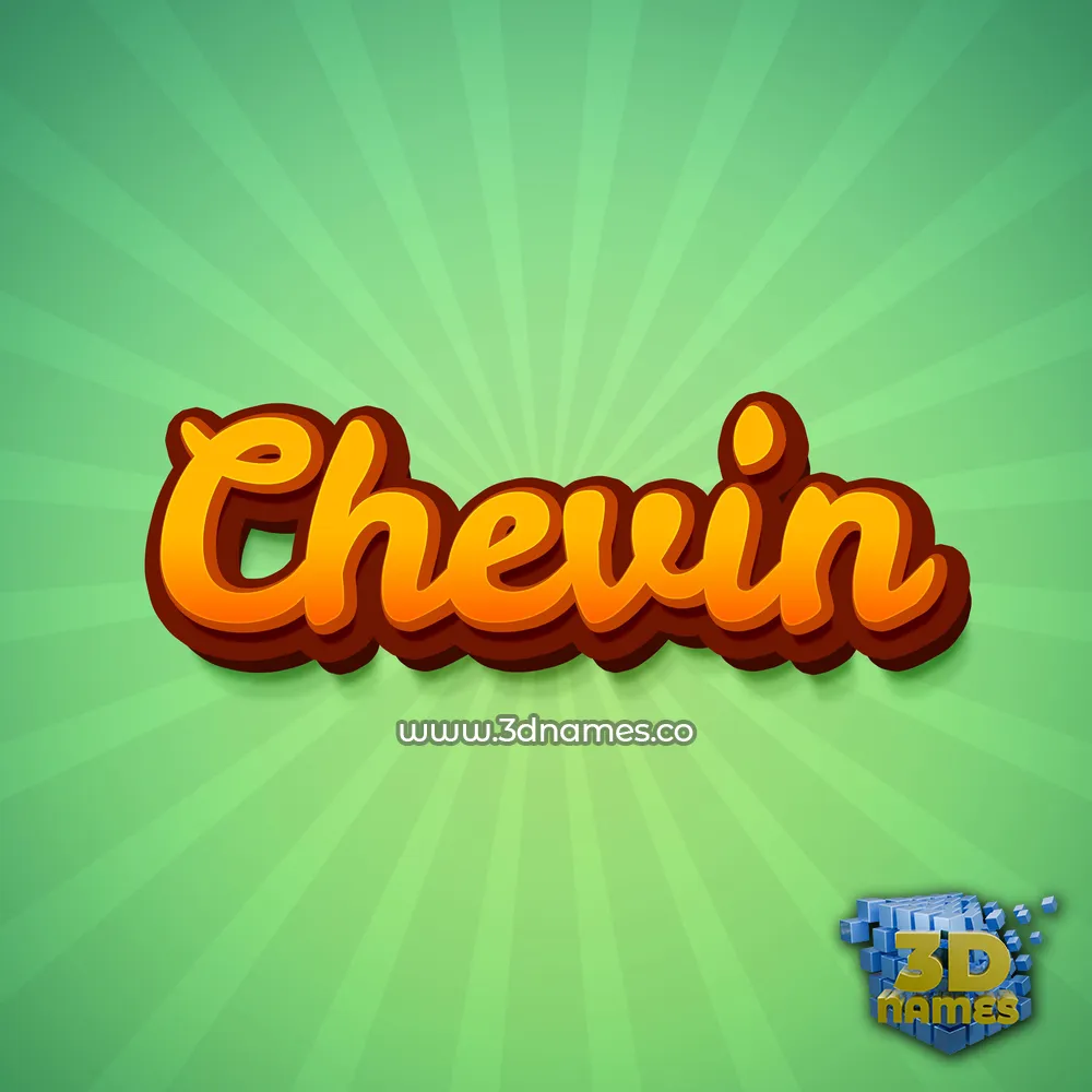 chevin in Green Rays style - 3D name wallpaper
