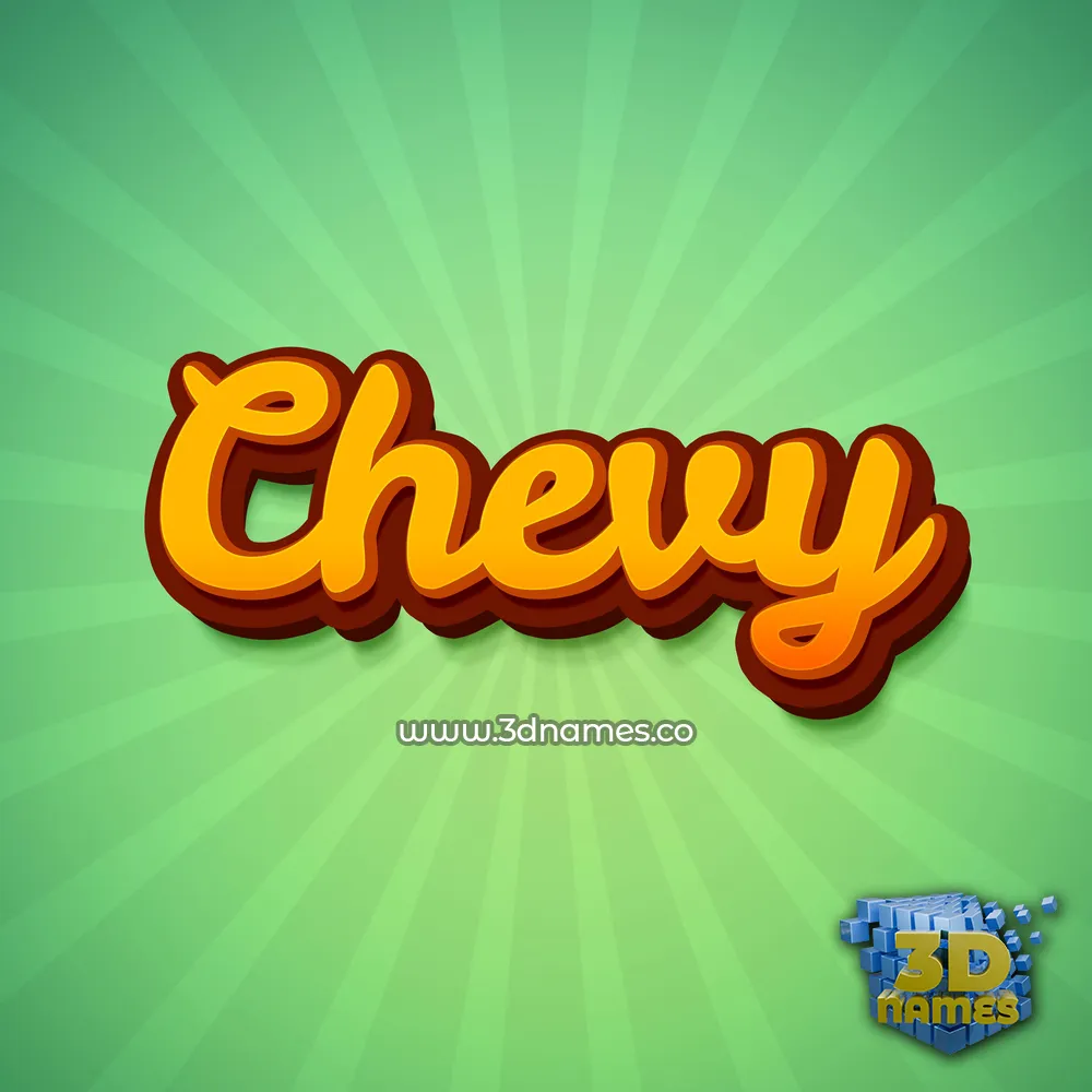 chevy in Green Rays style - 3D name wallpaper