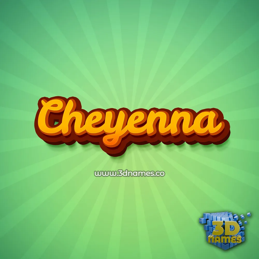 cheyenna in Green Rays style - 3D name wallpaper