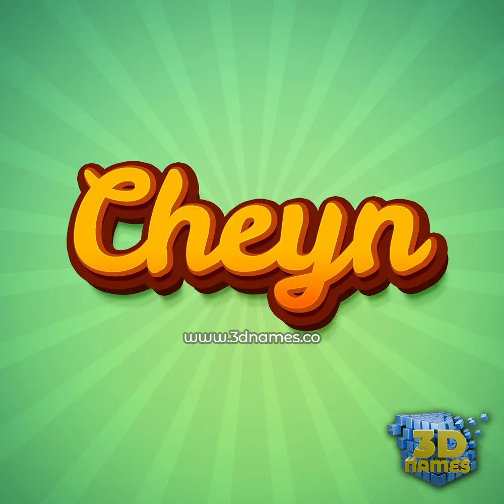cheyn in Green Rays style - 3D name wallpaper