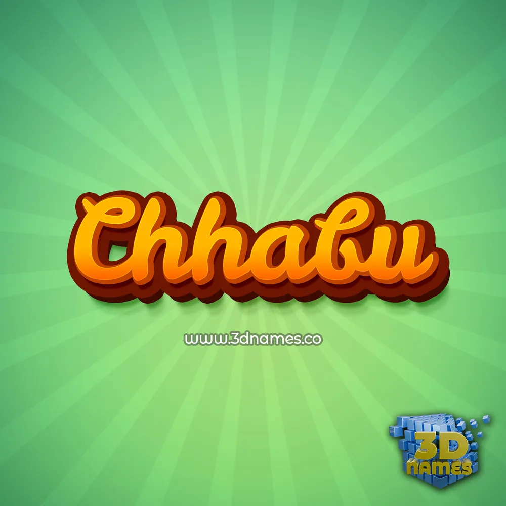chhabu in Green Rays style - 3D name wallpaper