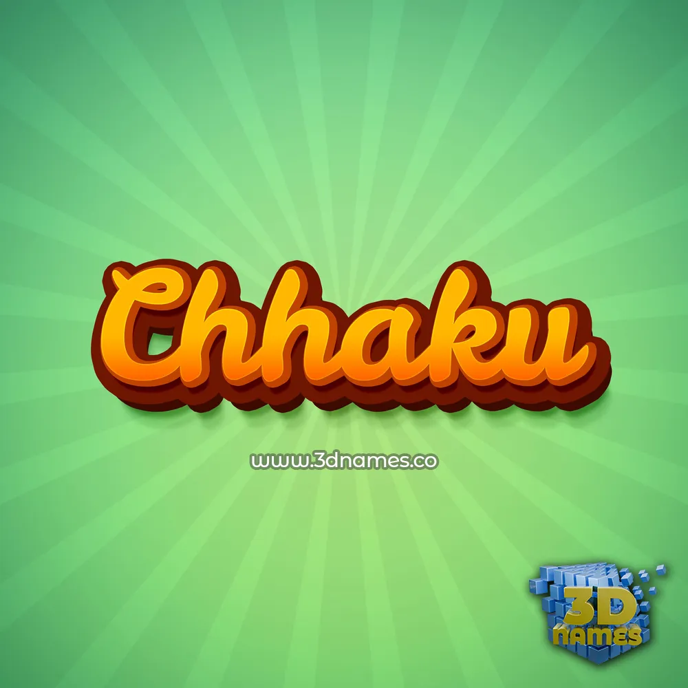 chhaku in Green Rays style - 3D name wallpaper