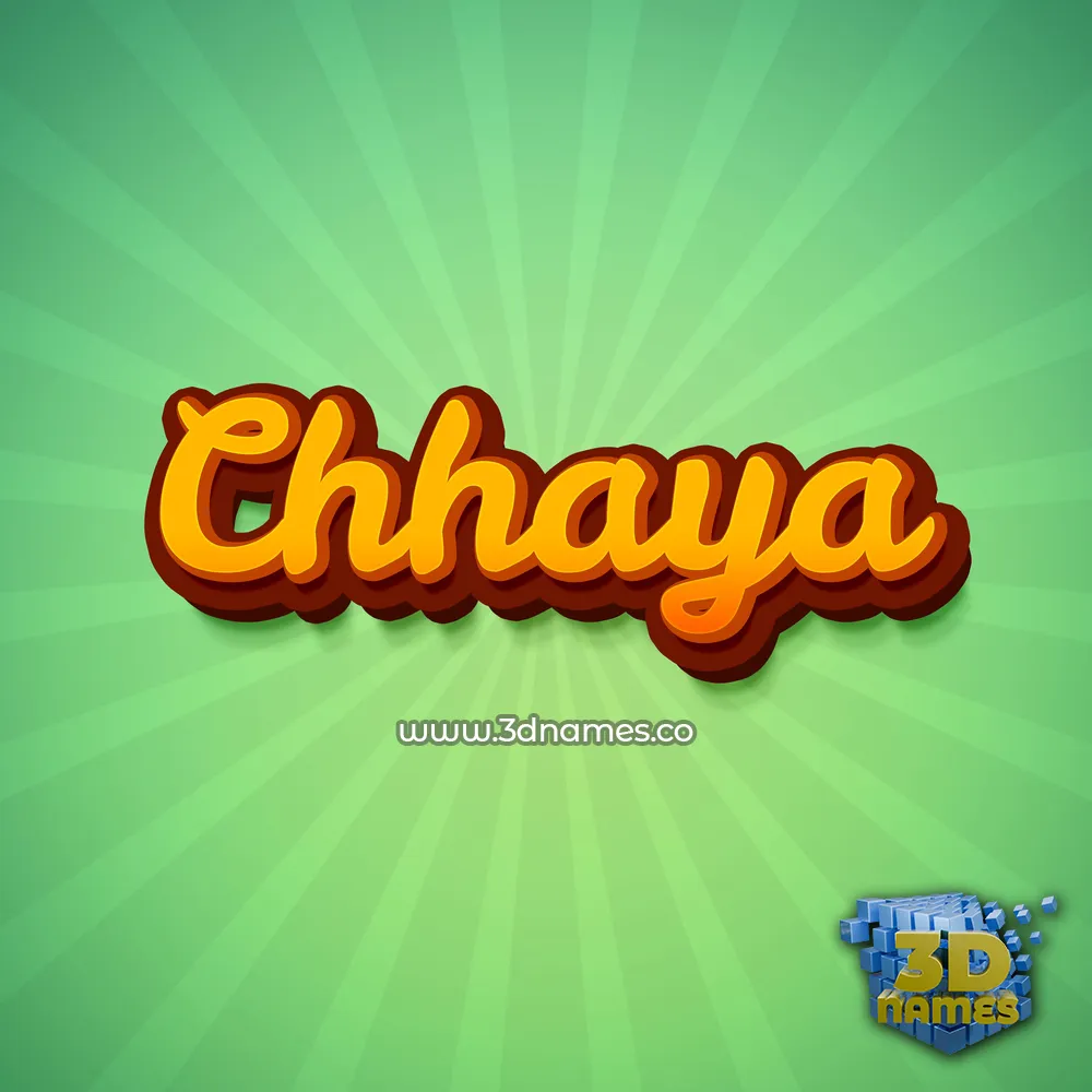 chhaya in Green Rays style - 3D name wallpaper
