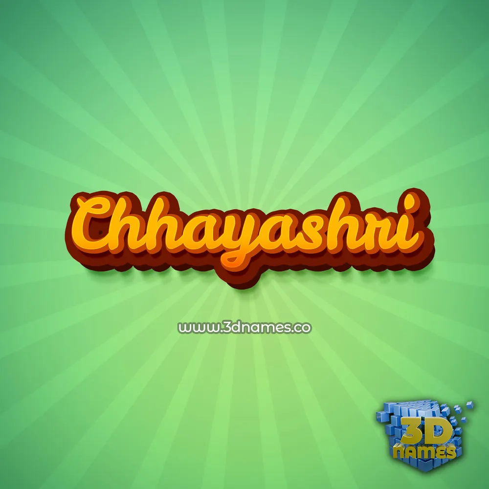 chhayashri in Green Rays style - 3D name wallpaper