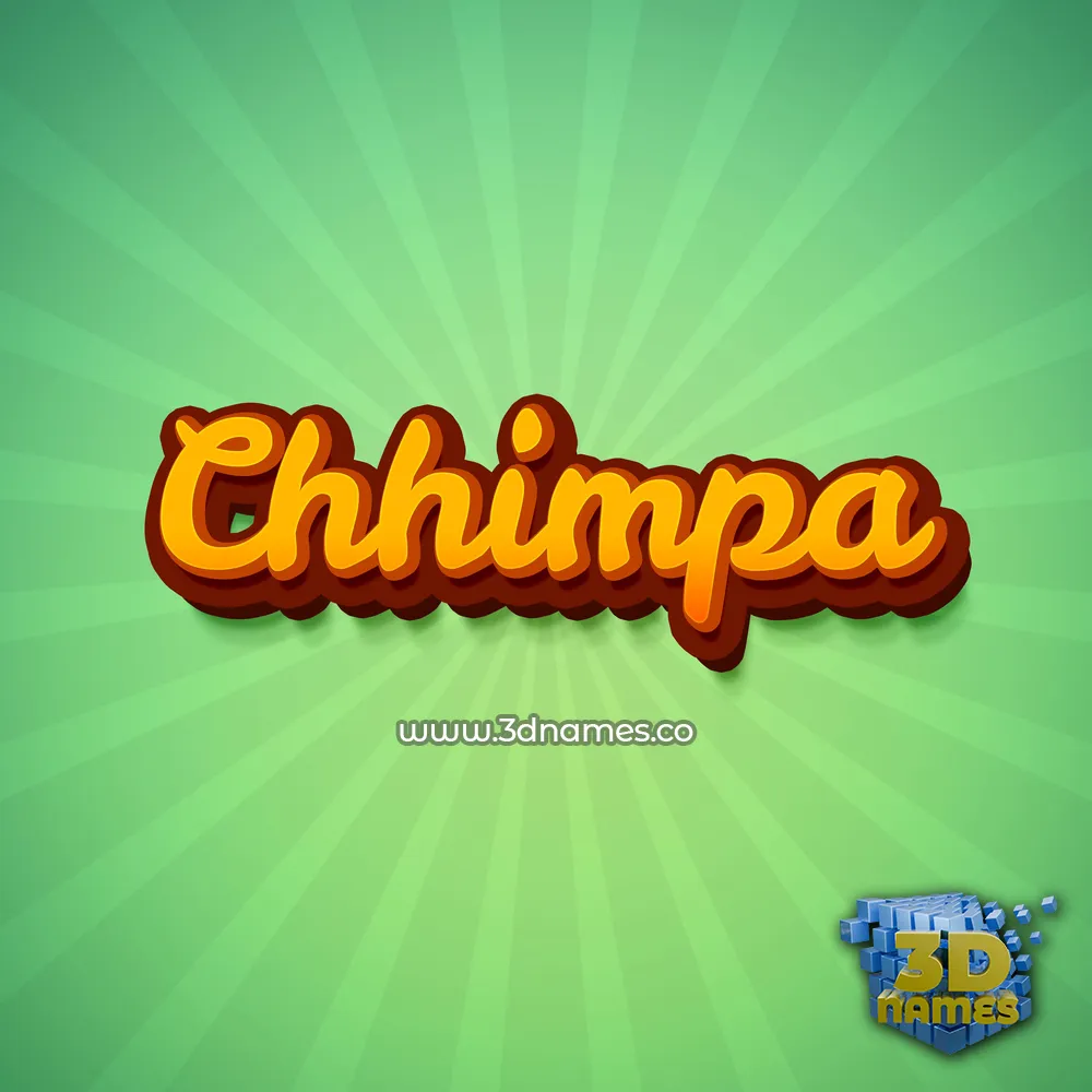 chhimpa in Green Rays style - 3D name wallpaper