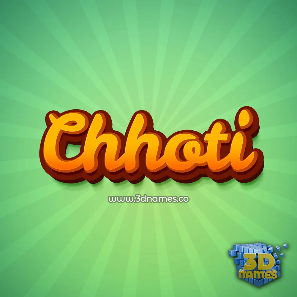 chhoti in Green Rays style - 3D name wallpaper