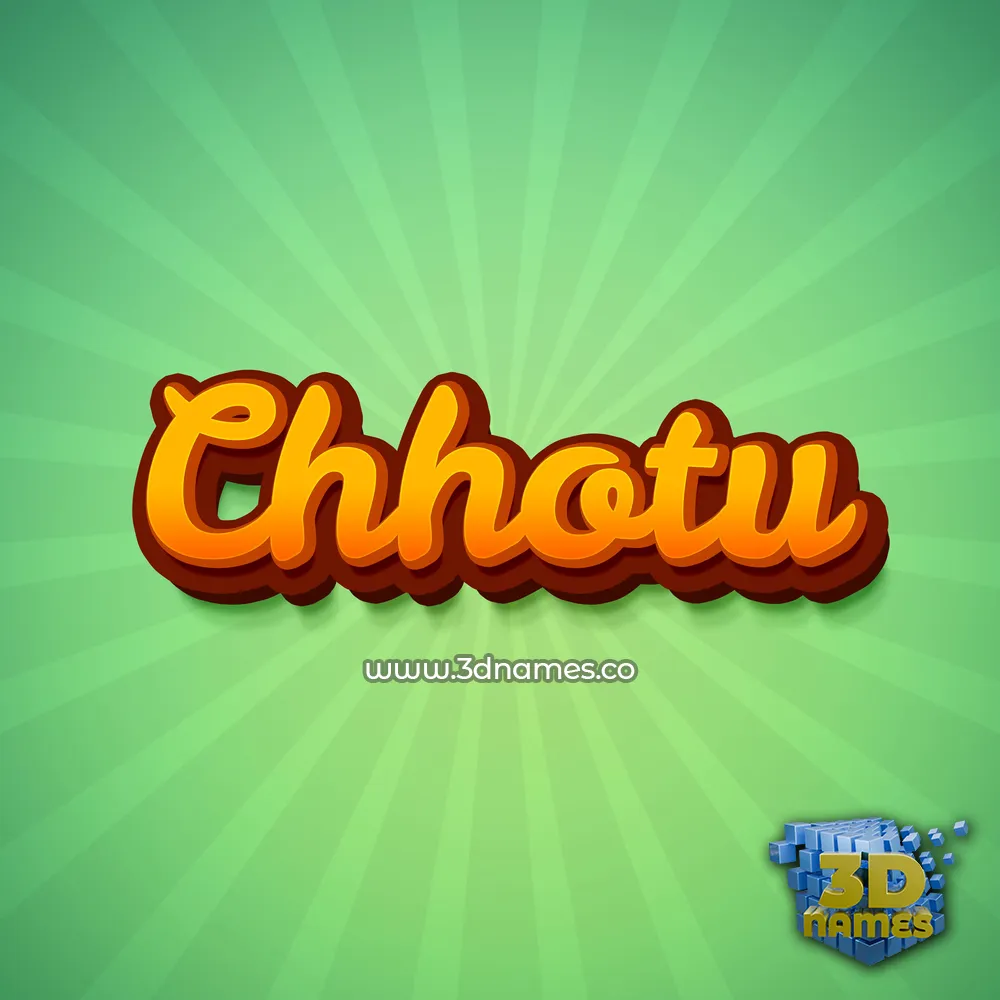 chhotu in Green Rays style - 3D name wallpaper