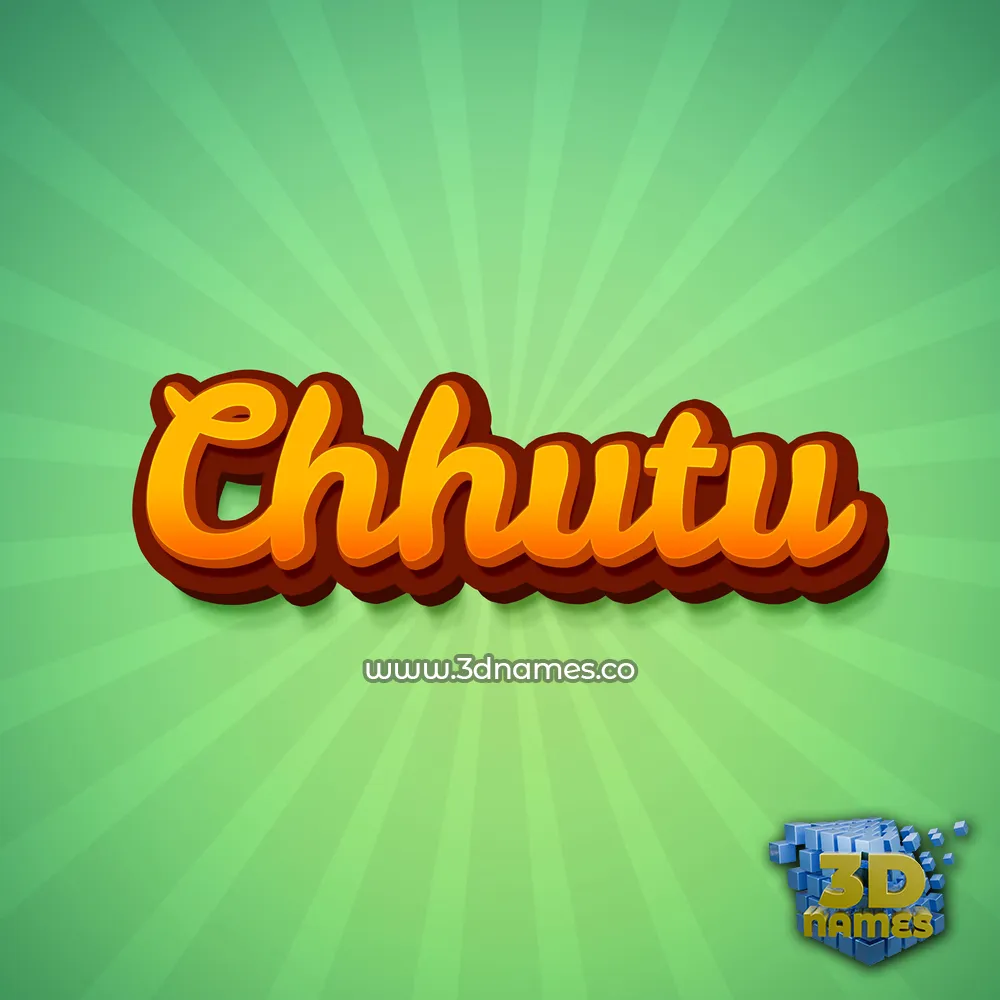 chhutu in Green Rays style - 3D name wallpaper