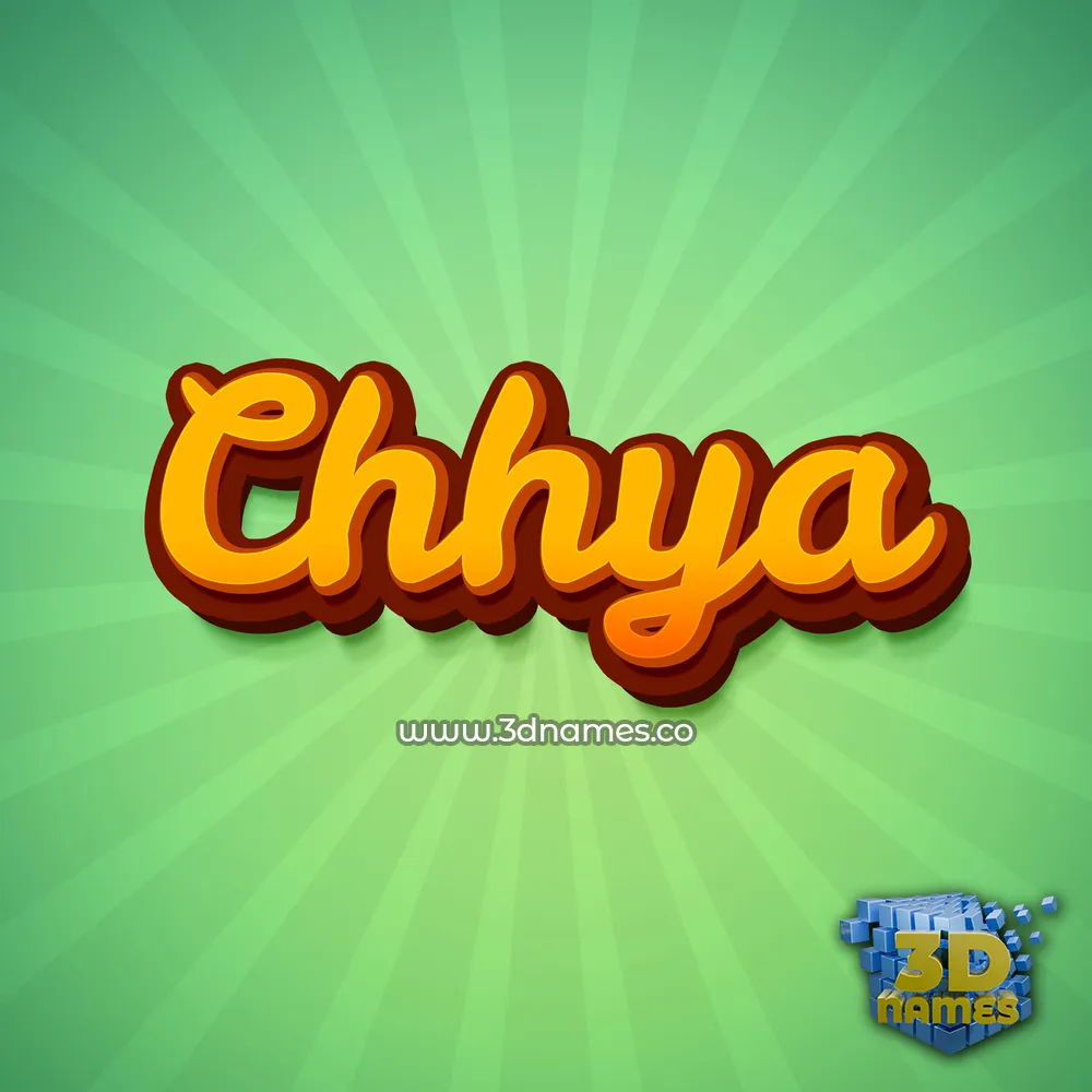 chhya in Green Rays style - 3D name wallpaper