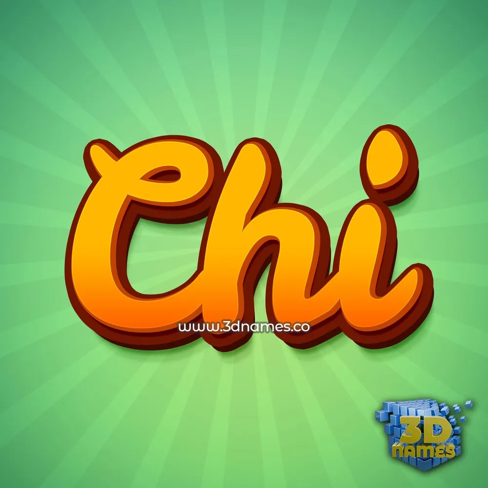 chi in Green Rays style - 3D name wallpaper
