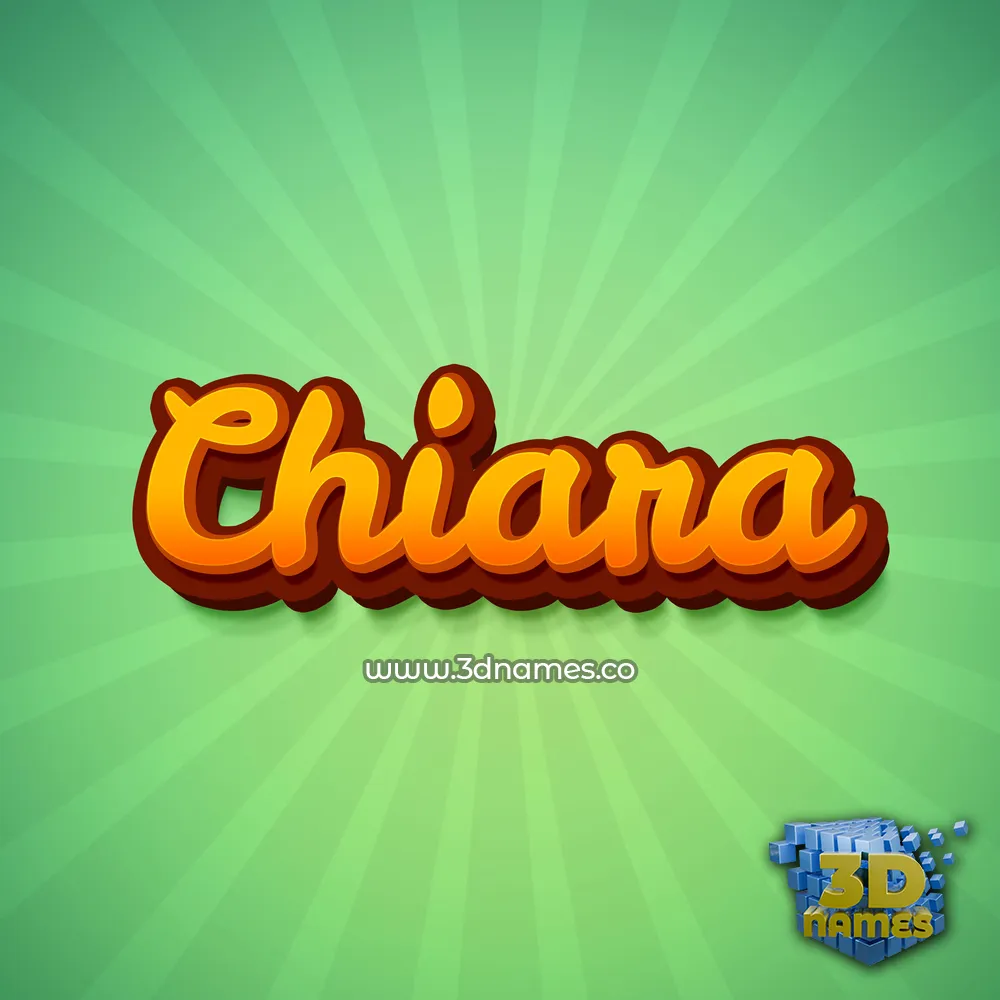 chiara in Green Rays style - 3D name wallpaper