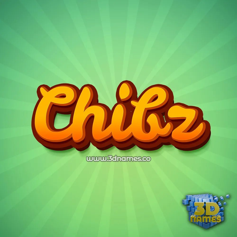 chibz in Green Rays style - 3D name wallpaper