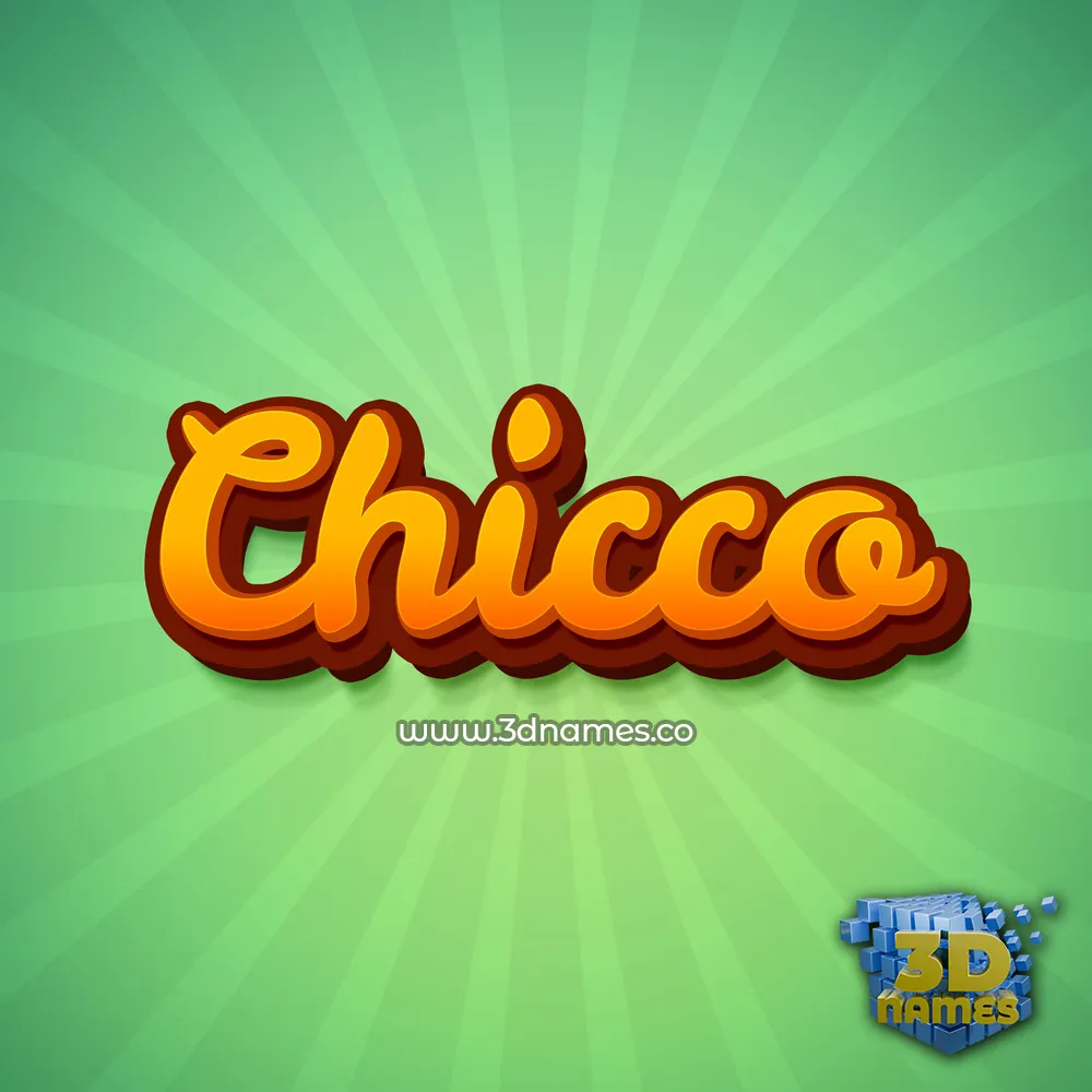 chicco in Green Rays style - 3D name wallpaper