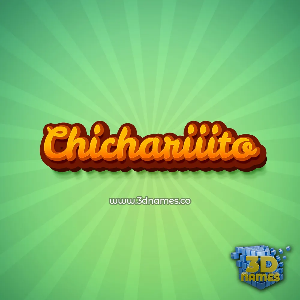 chichariiito in Green Rays style - 3D name wallpaper
