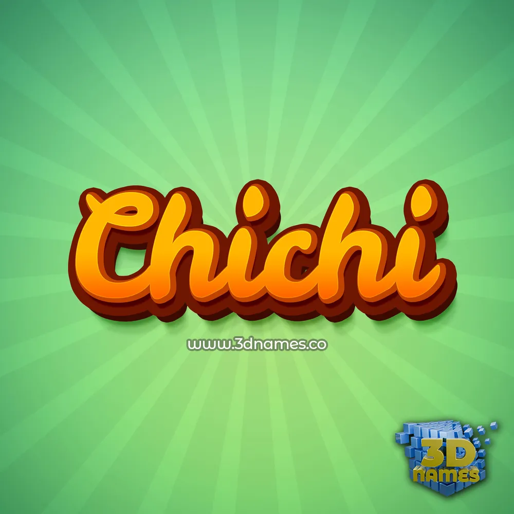 chichi in Green Rays style - 3D name wallpaper