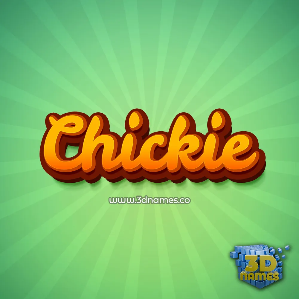 chickie in Green Rays style - 3D name wallpaper